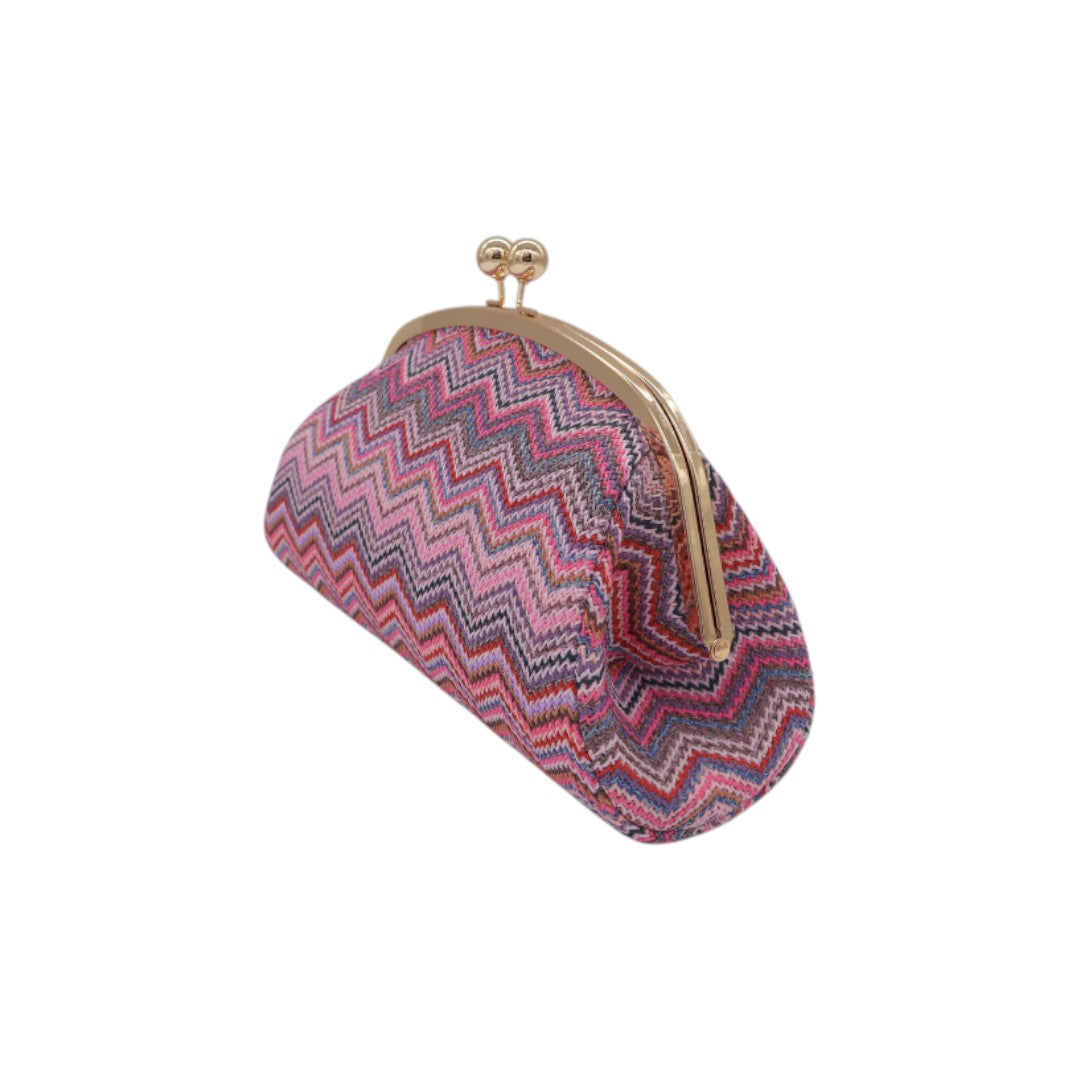 Aluna – Tessuto con Fantasia Zigzag Rosa