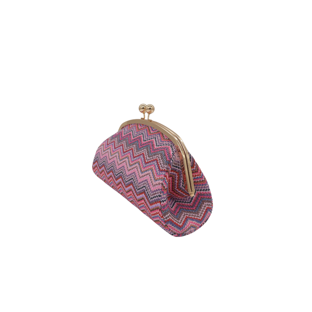 Aluna – Tessuto con Fantasia Zigzag Rosa