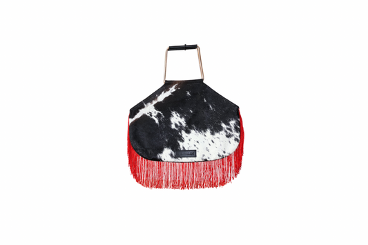 Rodeo Cowhide - Red Fringes