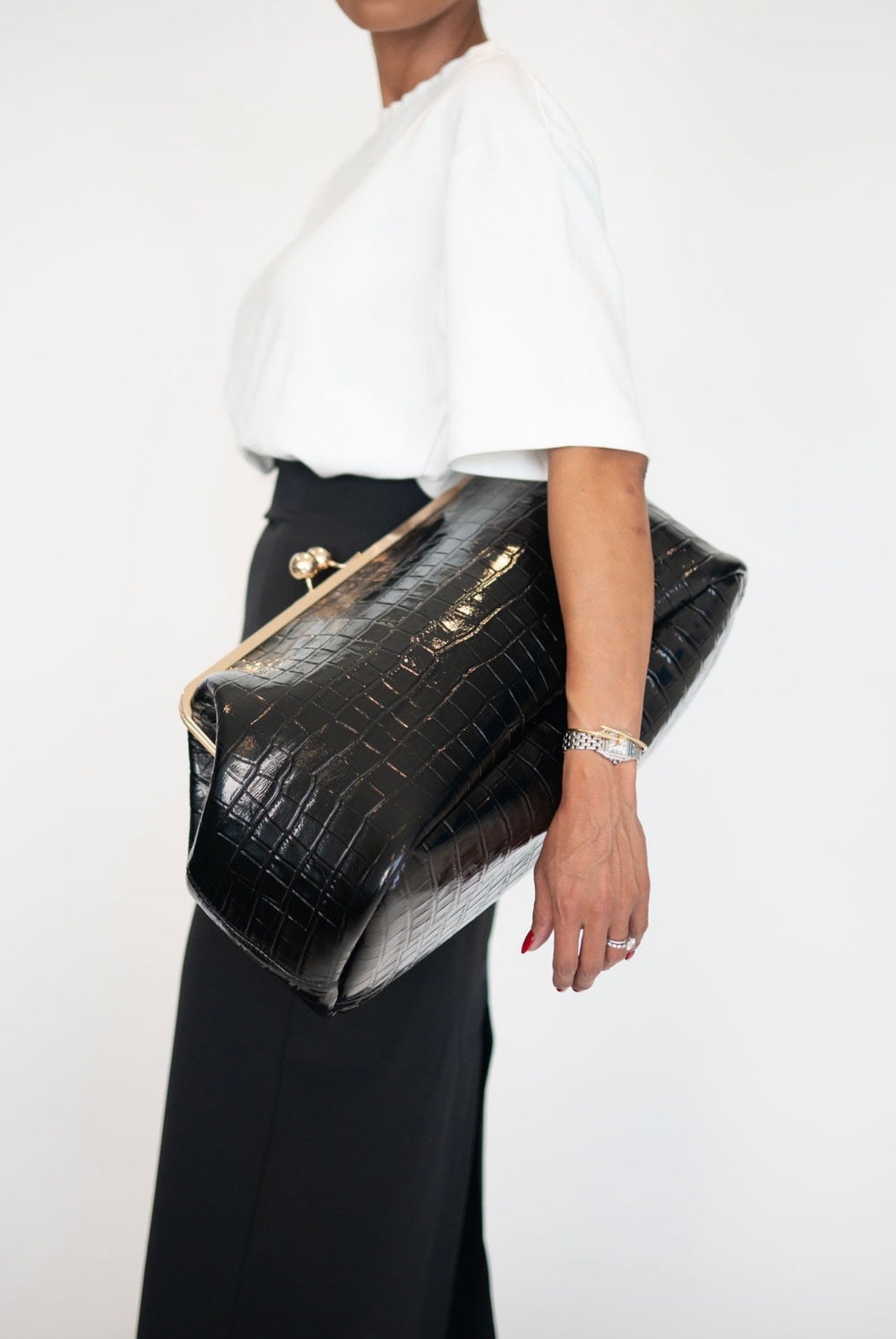 Sette Negra - Piel estilo cocodrilo glossy (limited edition)