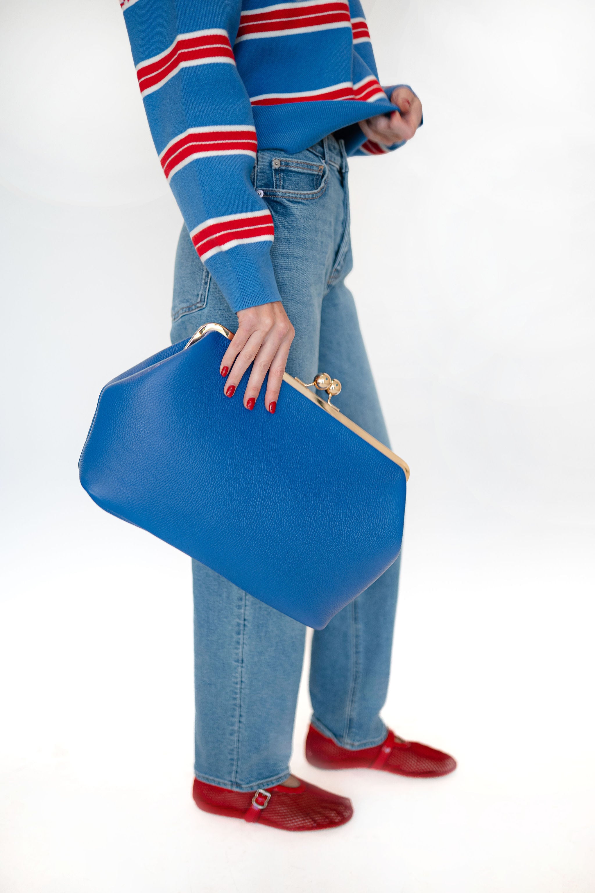 Sette Mezzo - Blue Grained Leather