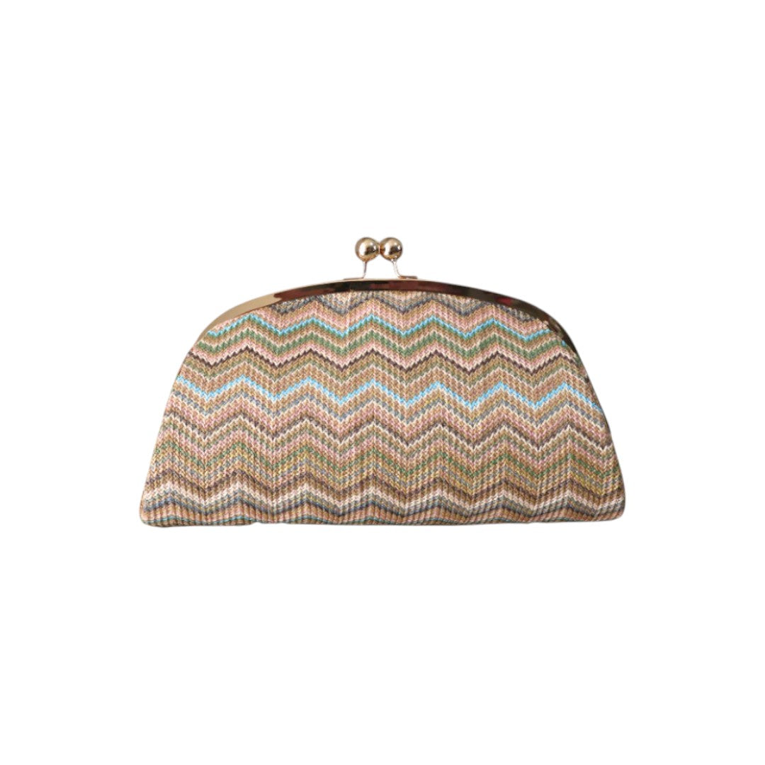Aluna – Tessuto con motivo a zigzag color sabbia