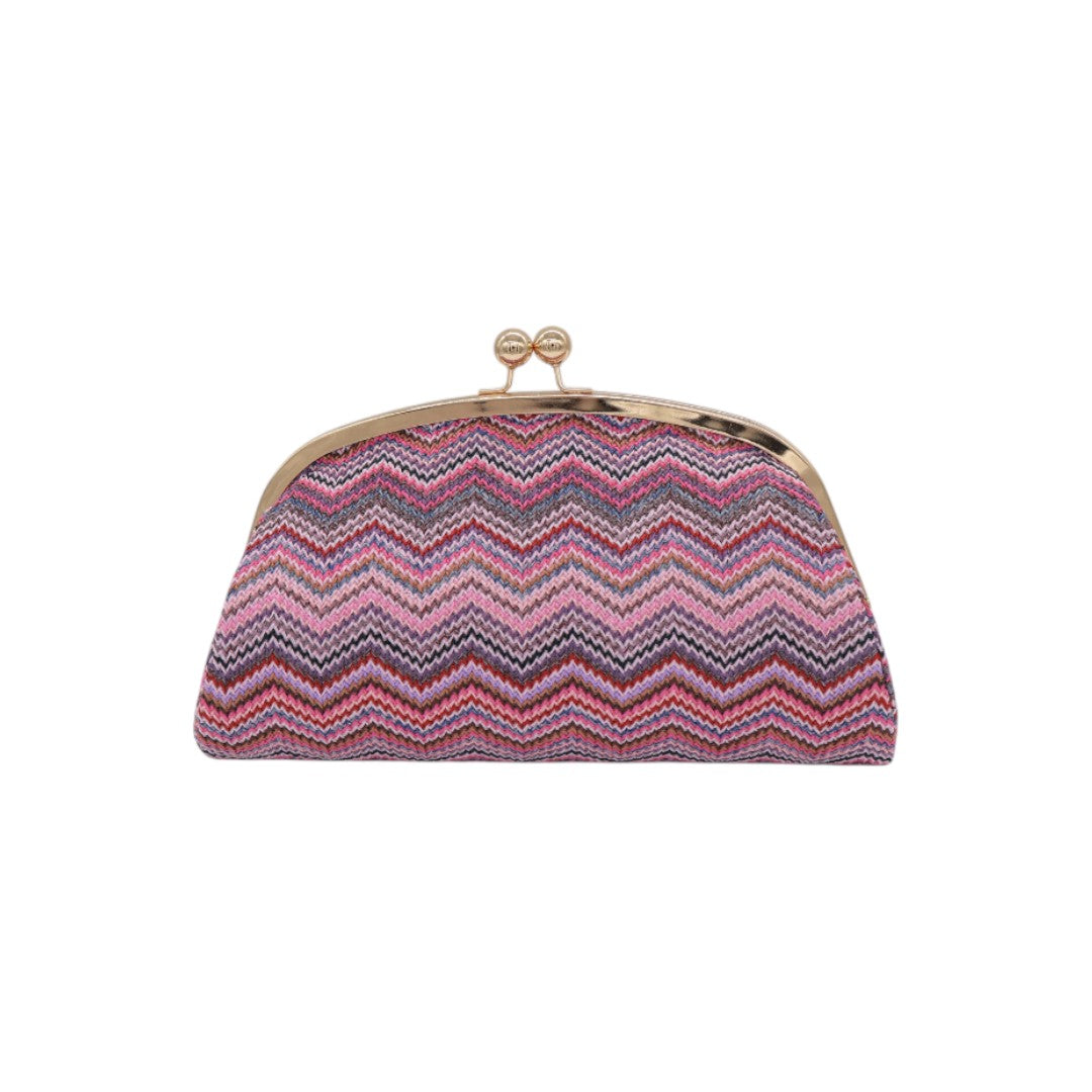 Aluna – Tessuto con Fantasia Zigzag Rosa