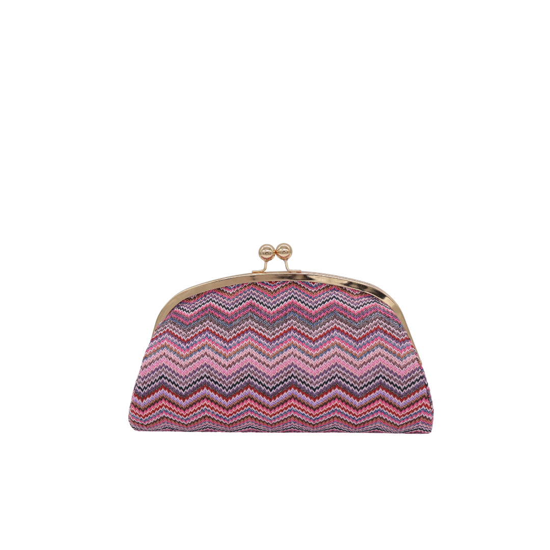Aluna – Textile with Pink Zigzag Pattern