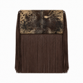 Riga Clutch – Cow Print Brown Fringes