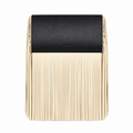 Riga Clutch – Negra con flecos color hueso