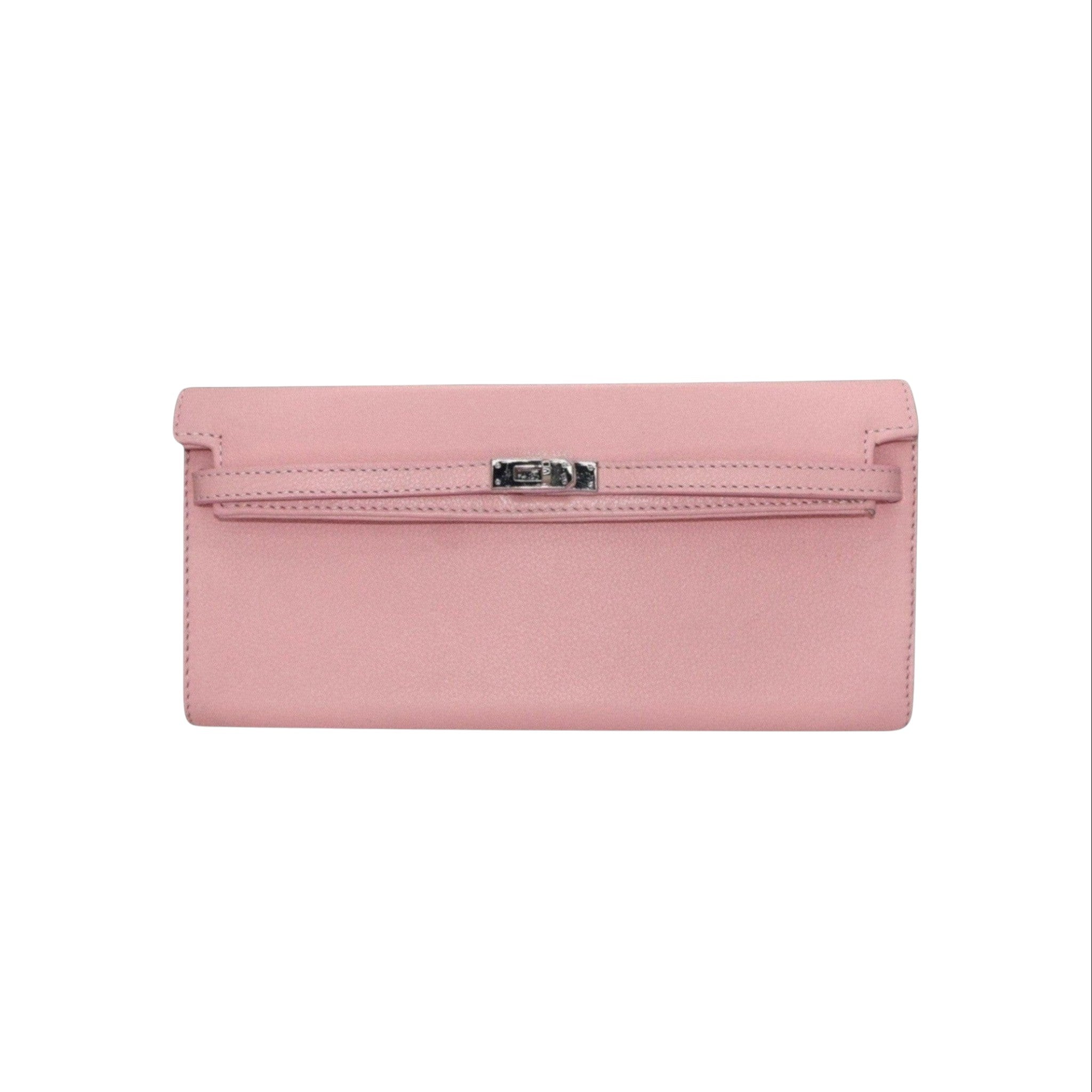 Bolso de mano Jesalin Rosa en piel grabada de color rosa con cierre metálico plateado y diseño elegante
